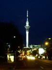 Skytower in impressive colours at night